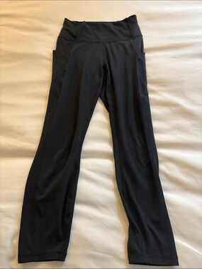 Fabletics Black High-Rise Leggings with Side Pockets